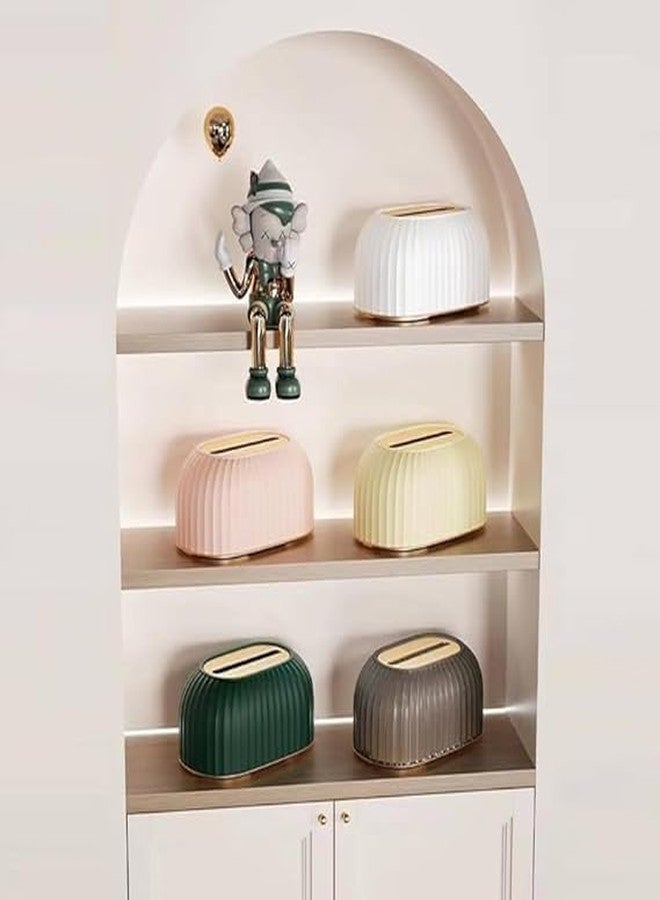 Jenibri Streak Tissue Box Holder with Automatic Spring/Desktop Facial Paper Towel Dispenser for Office, Home, Restaurants, cafes, Hotels & Hospitals (Mint Green) - Image 5